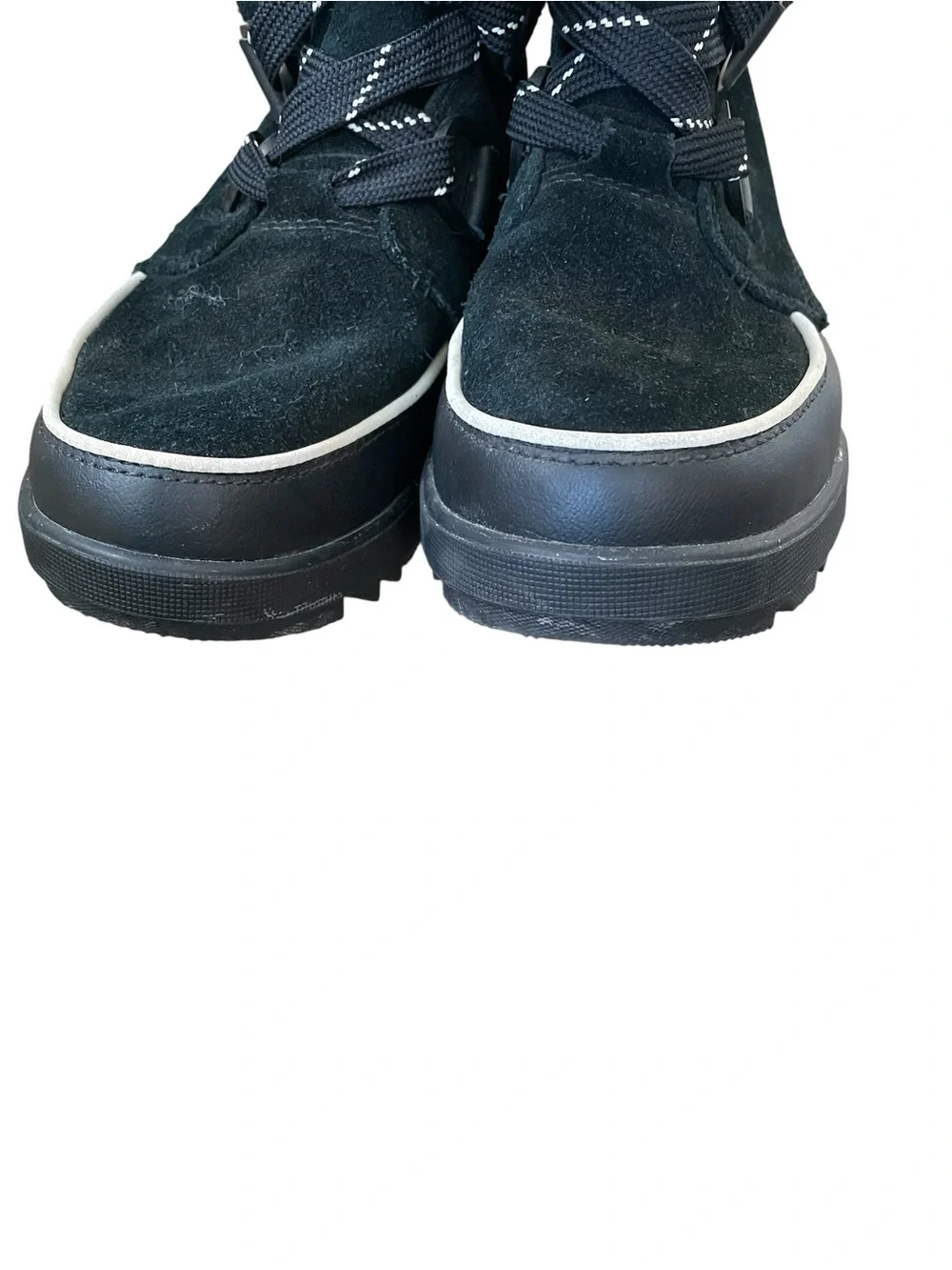 Sorel Tivoli IV Black Suede Waterproof Fur Trim Lace Up Winter Ankle Boot 7 - Picture 7 of 16